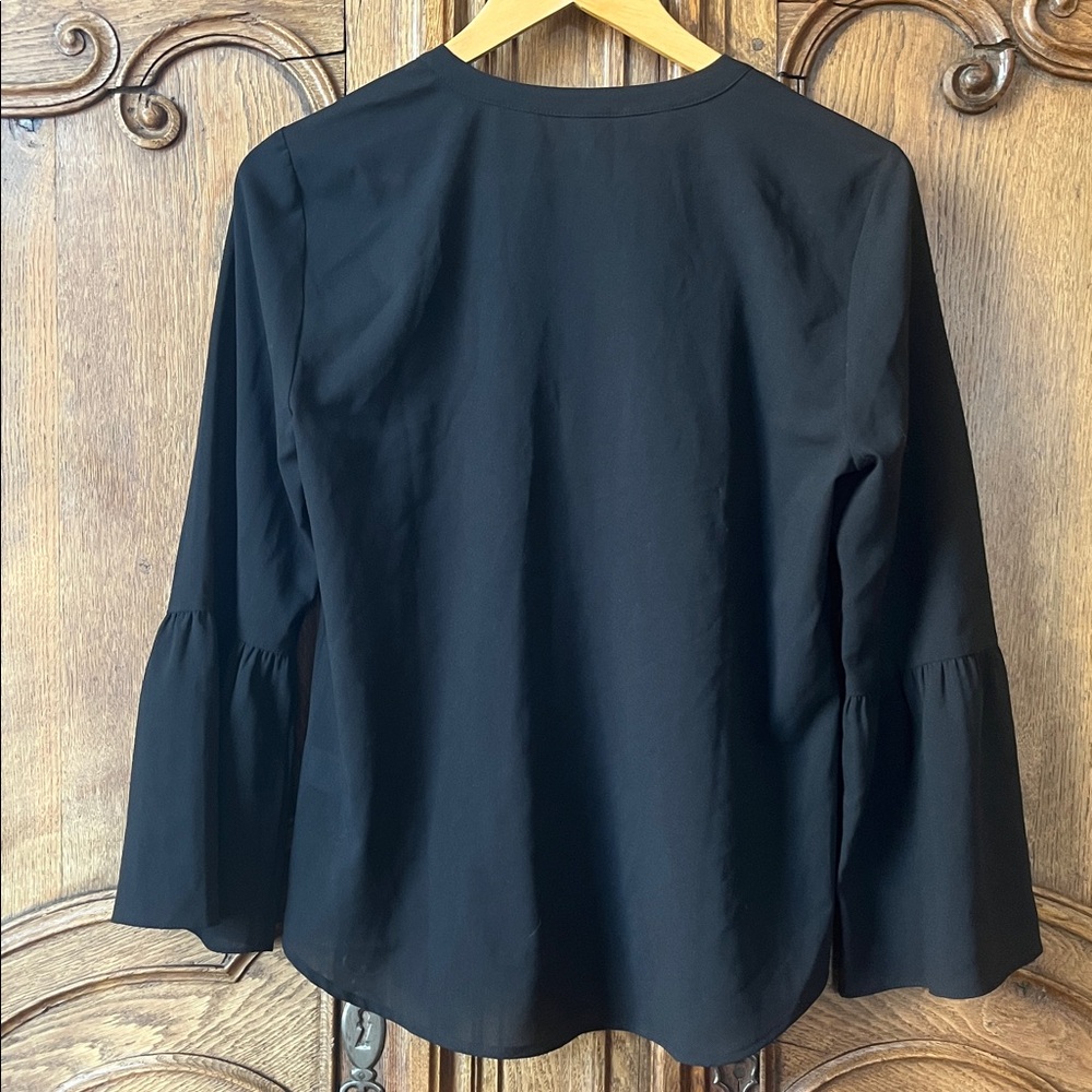 J. Crew Bell Sleeve V Neck Blouse - Picture 4 of 14